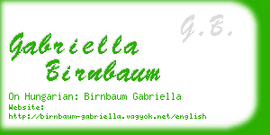 gabriella birnbaum business card